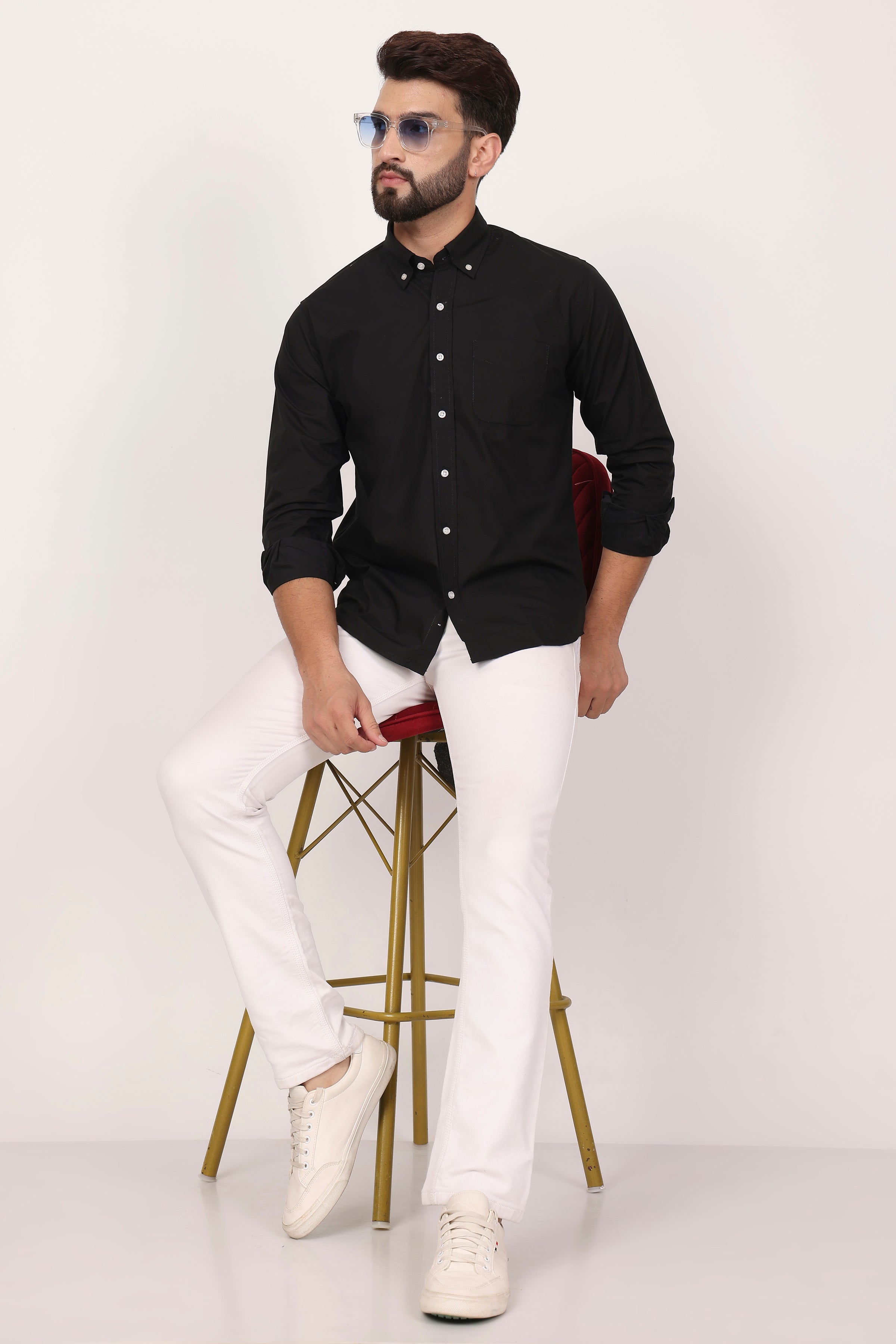 Black Button down