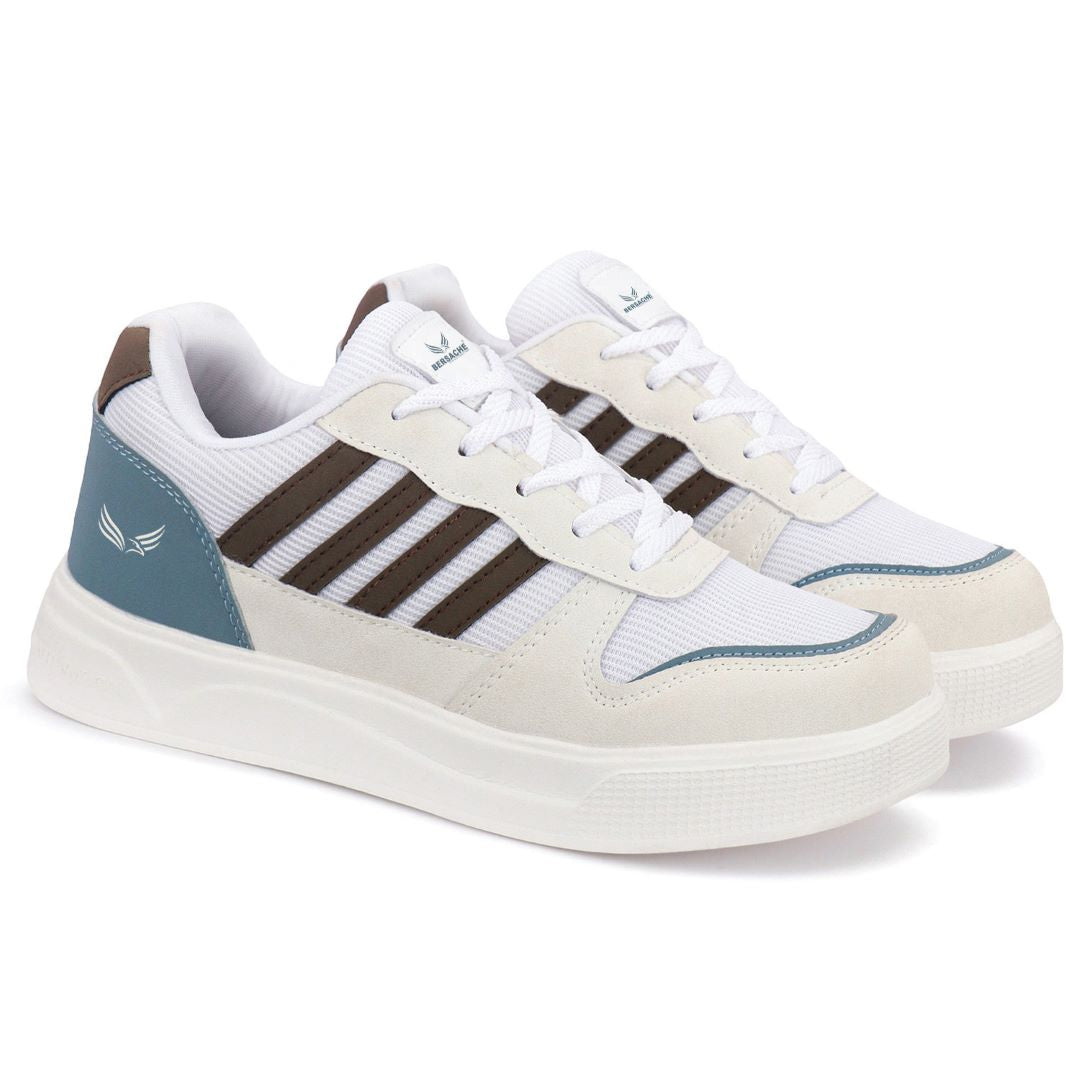 Bersache Premium Sports ,walking,Gym,cricket, Trending Running Shoes For Men's (White- 8135)