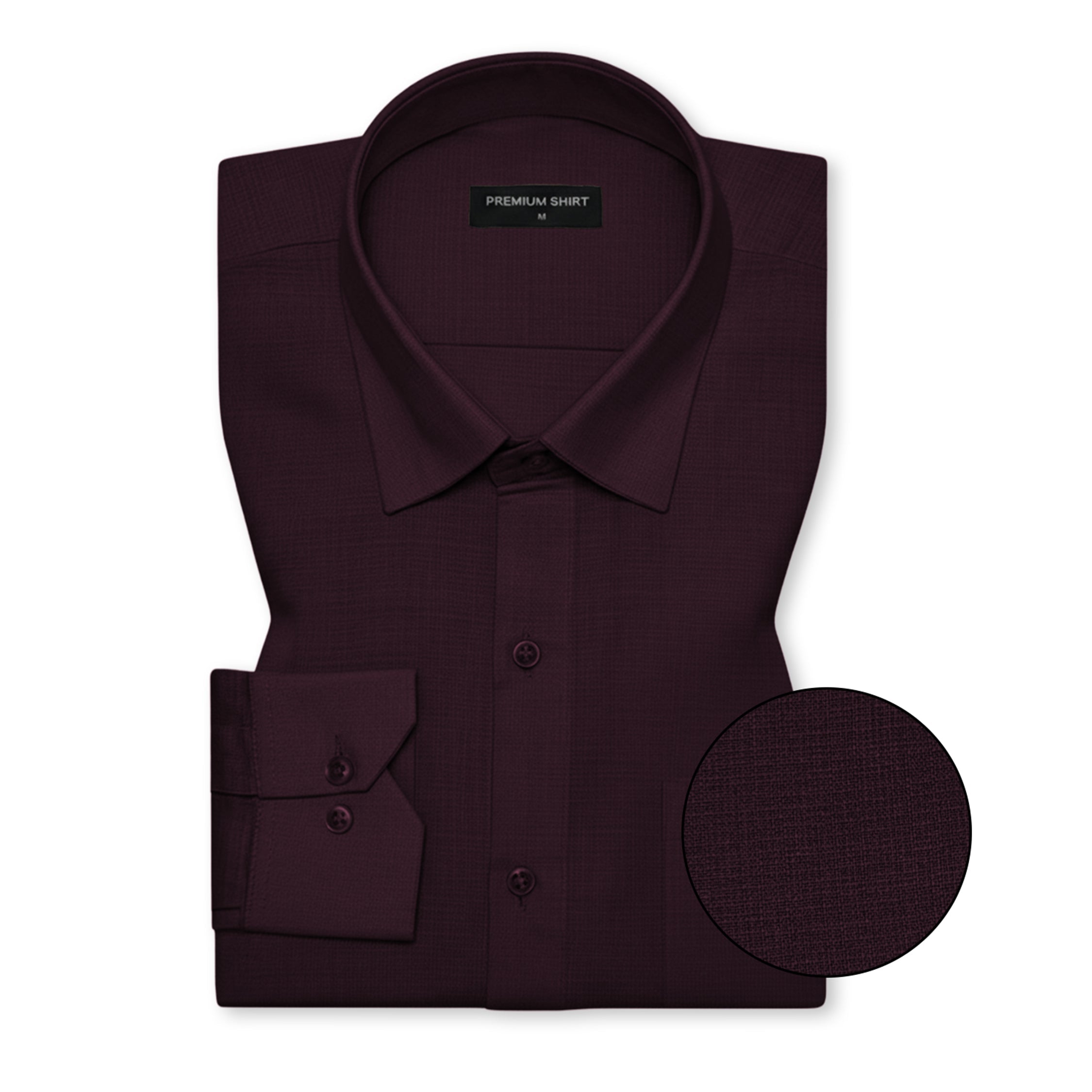 Pack of 2 Wine & Olive Textured Linen Shirt For Men