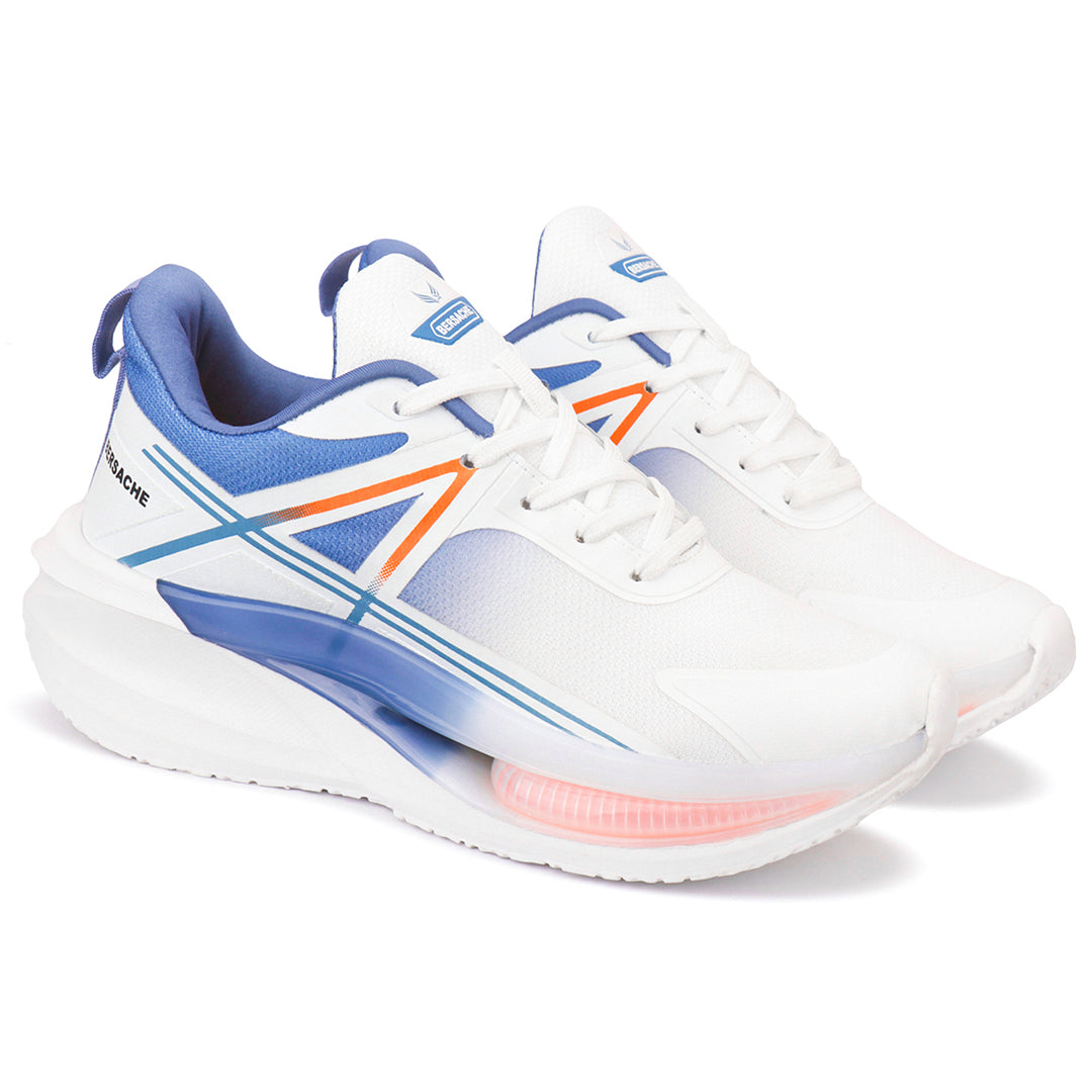 Bersache Premium Sports , Walking,Gym, Cricket, Trending Running Shoes For Men's (Blue & White-9227)