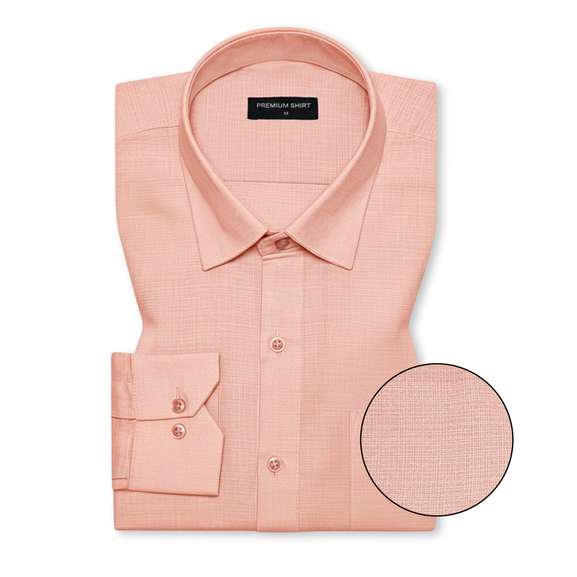 Pack of 2 Rose Gold & Brown Textured Linen Shirt For Men
