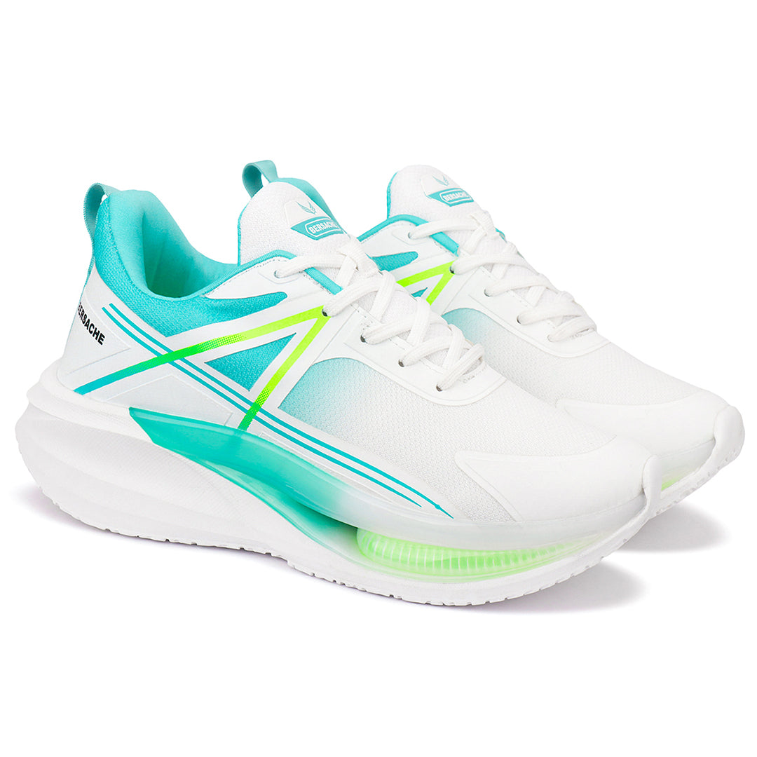 Bersache Premium Sports , Walking, Gym, Cricket, Trending Running Shoes For Men's (Mint & White-9225)