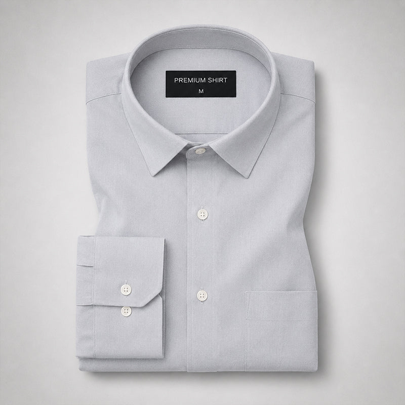 Paper Cotton Silver Shirt for Men