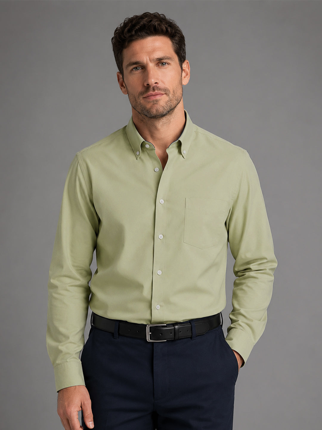 Pista Satin Contrast Collar Shirt for Men