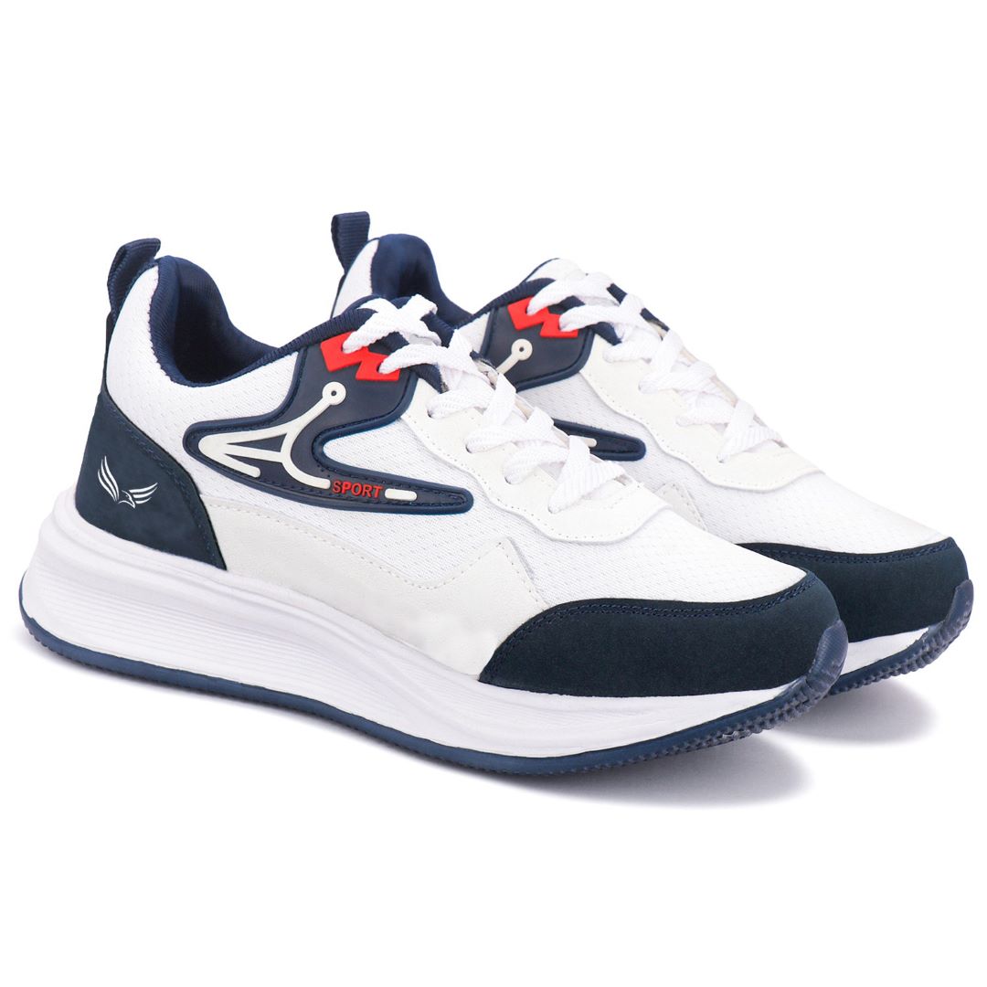 Bersache Premium Sports , walking, Gym, cricket, Trending Running Shoes For Men's (White-8130)