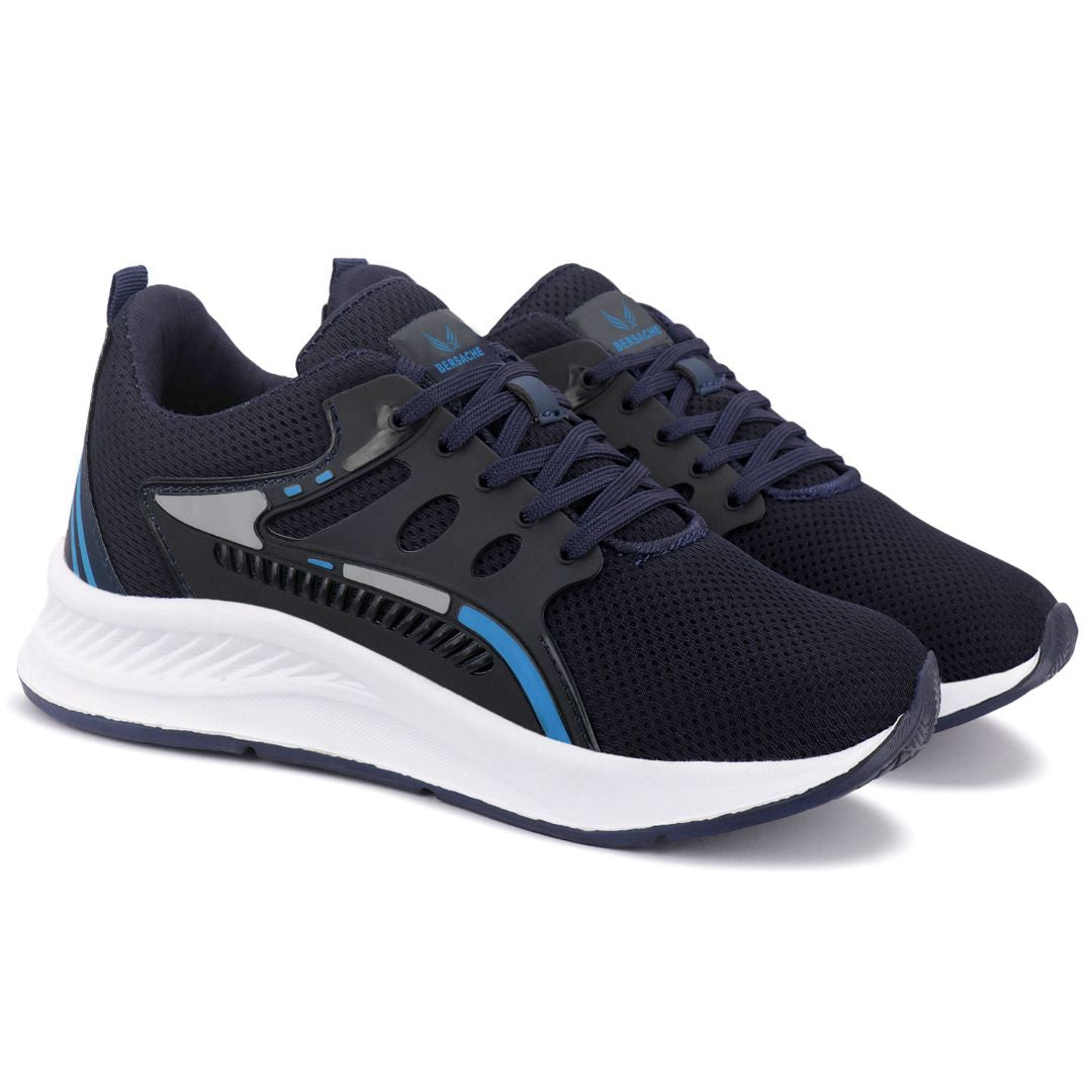 Bersache Premium Sports ,walking, Gym, cricket, Trending Running Shoes For Men's (Dark-Blue-8129)
