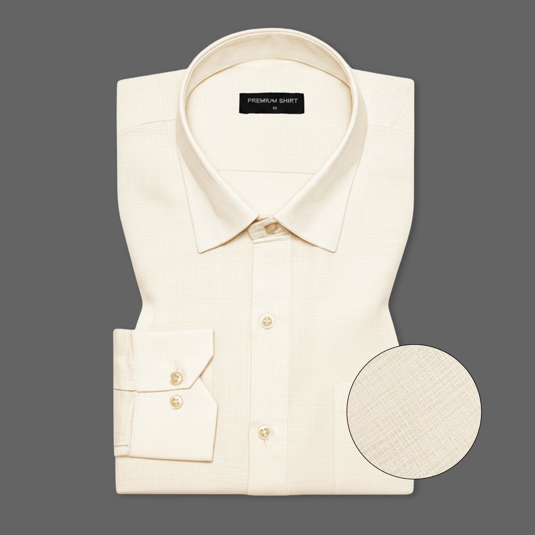 Pack of 2 Textured Linen Shirts (Cream & Brown)