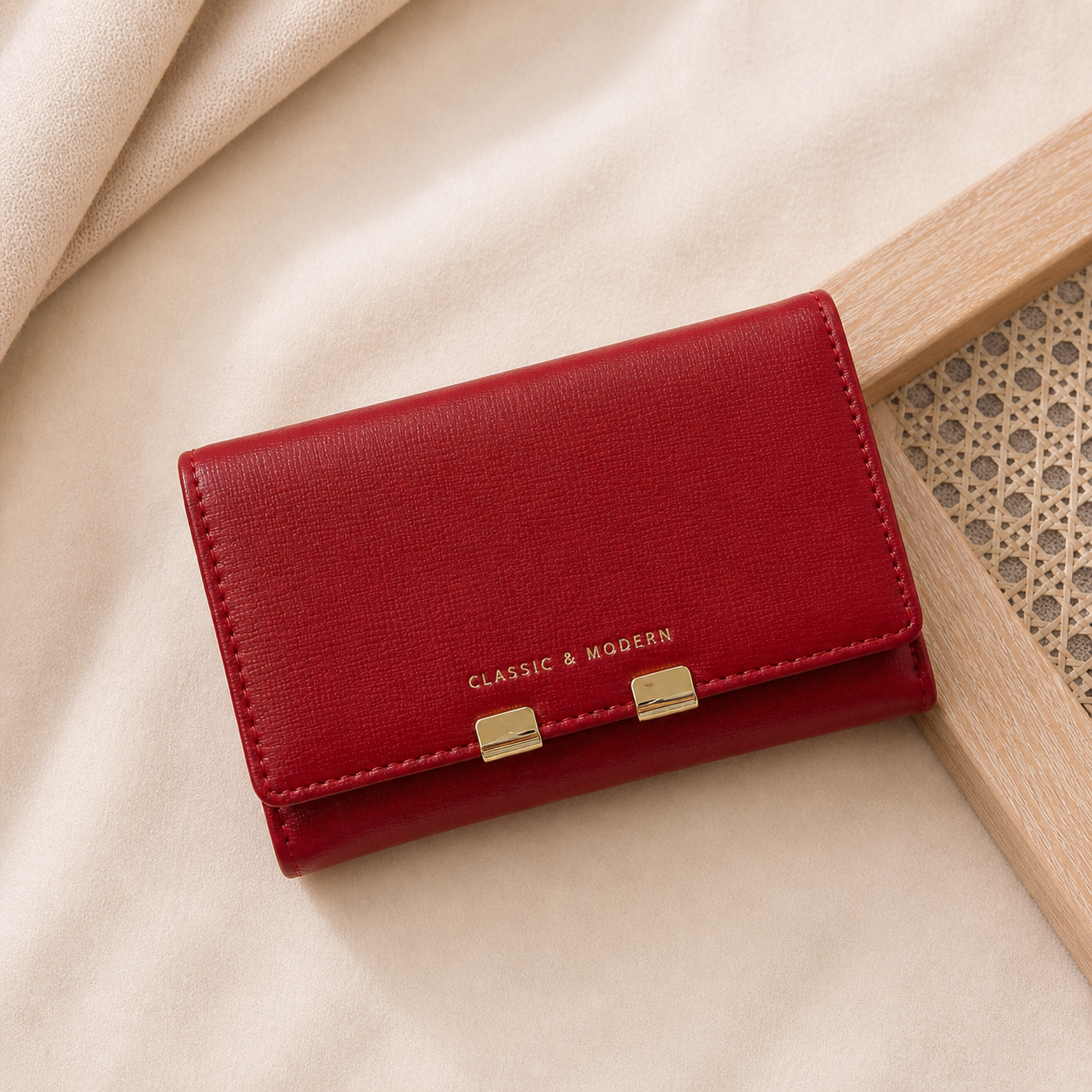 Cherry Tri Fold Wallet