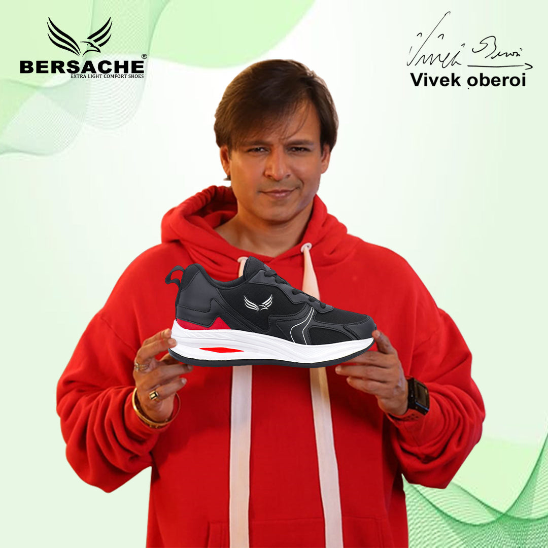 Bersache Premium Sports , walking, Gym, cricket, Trending Running Shoes For Men's ( Black-8117)