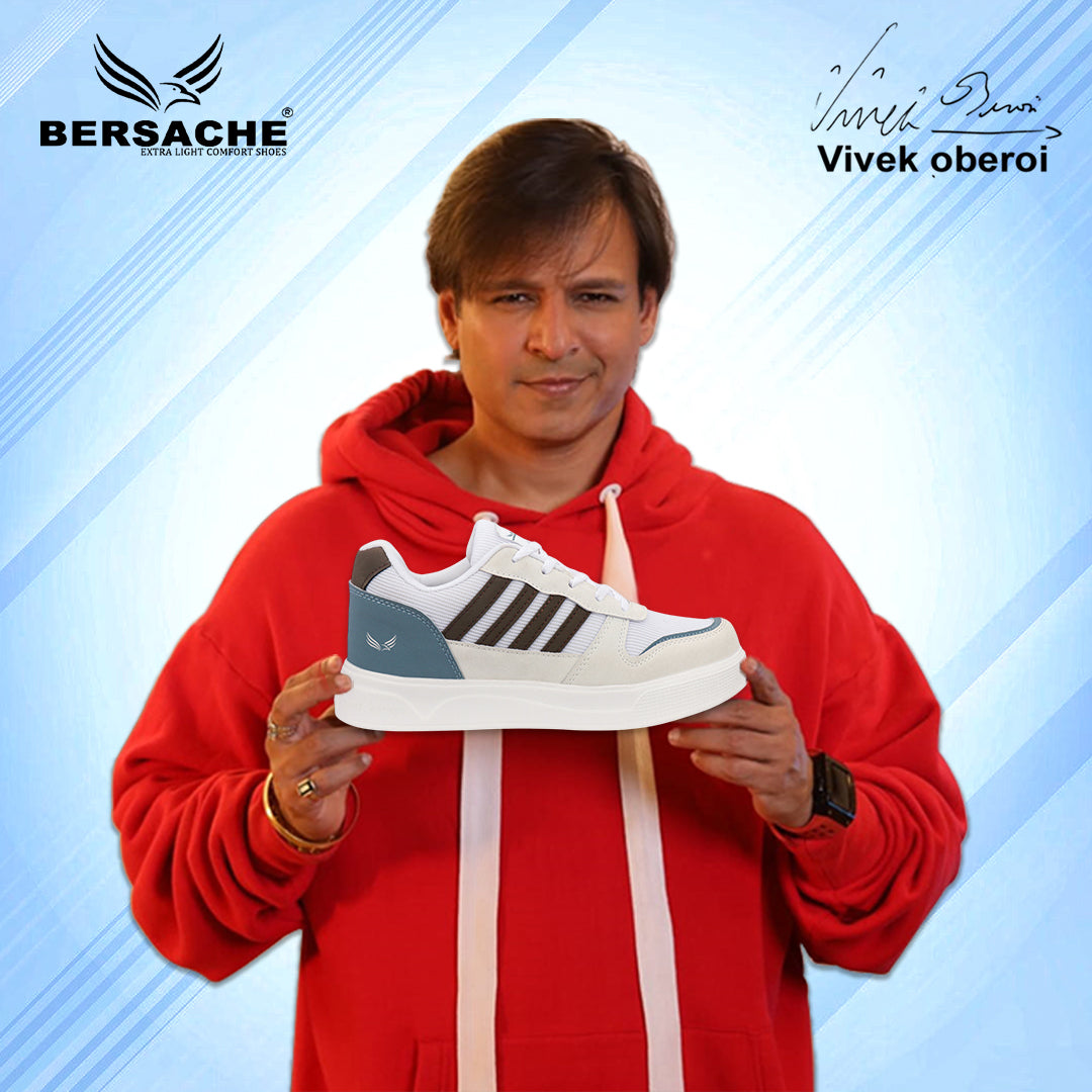 Bersache Premium Sports ,walking,Gym,cricket, Trending Running Shoes For Men's (White- 8135)