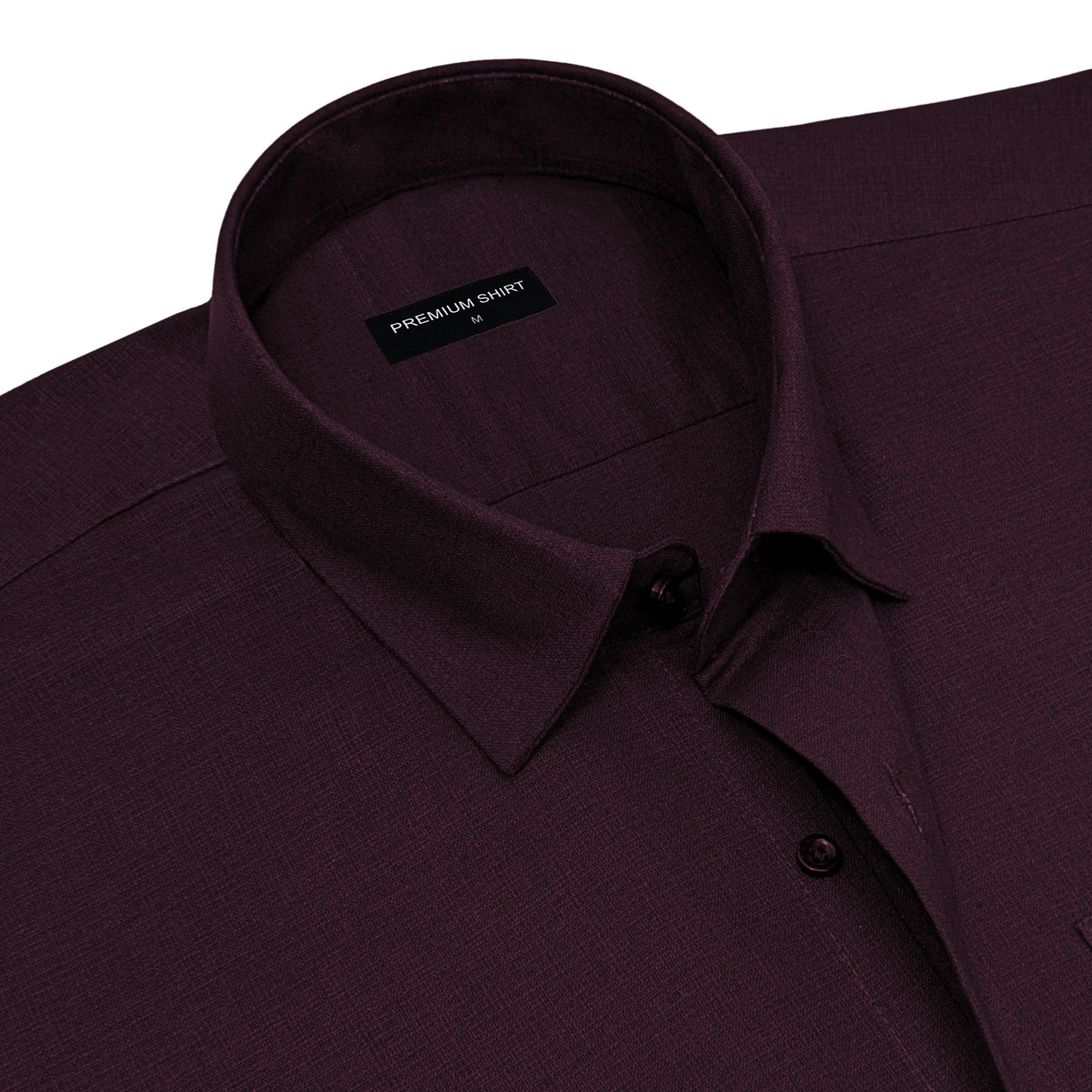 Pack of 2 Textured Linen Shirts (Wine & Bottle Green)