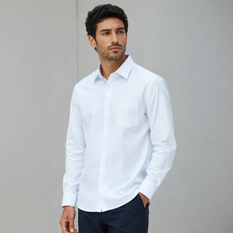 Paper Cotton Light Blue Shirt for Men