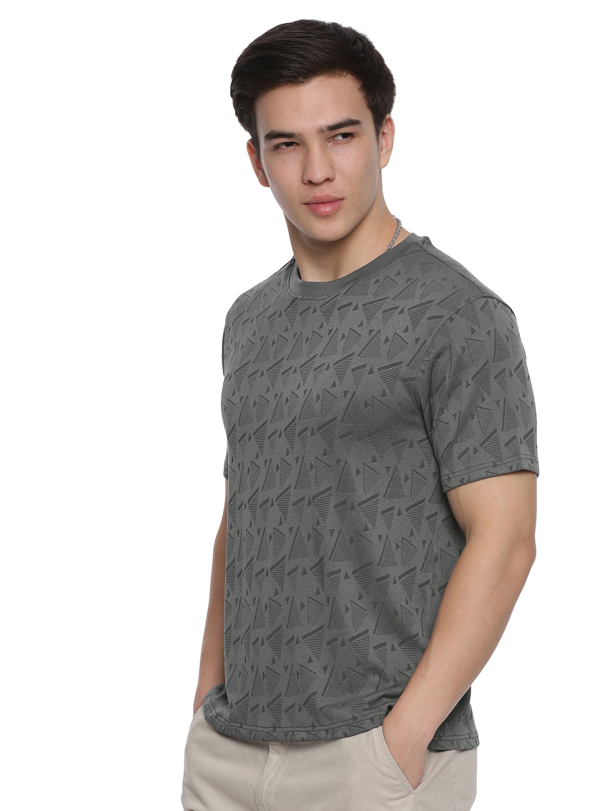 Slayz Jacquard Round Neck T-Shirt – RTPJ