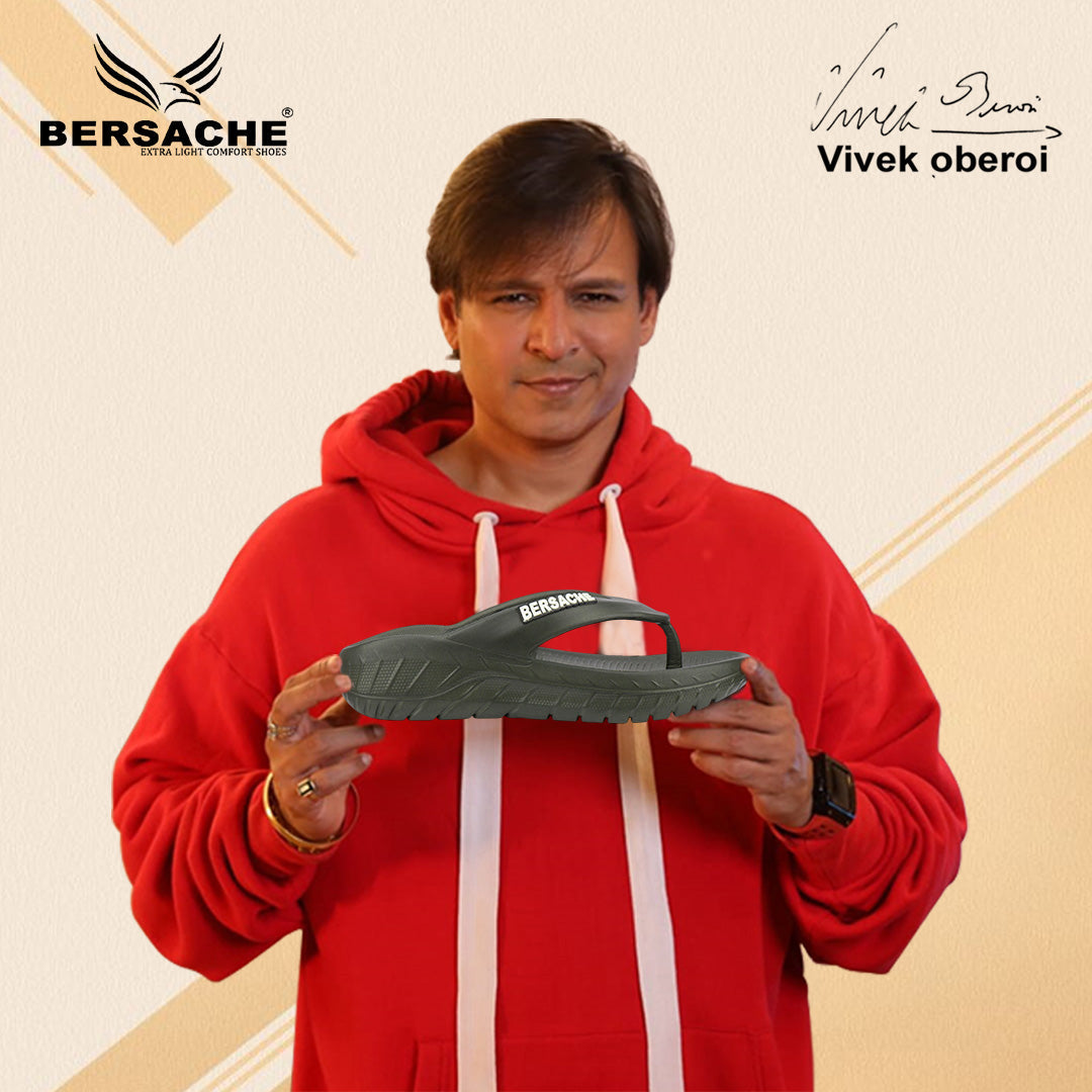 Bersache Extra Soft Classic Casual with Regular wear with Ultra Soft & Flexibility Technology Slipper For Men's & Boy's-Black-6255