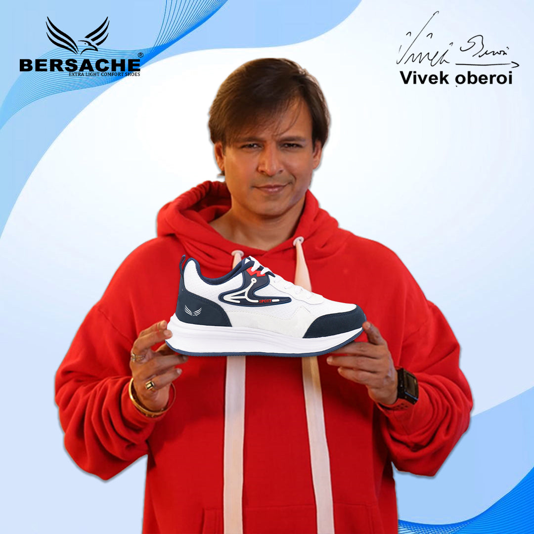 Bersache Premium Sports , walking, Gym, cricket, Trending Running Shoes For Men's (White-8130)