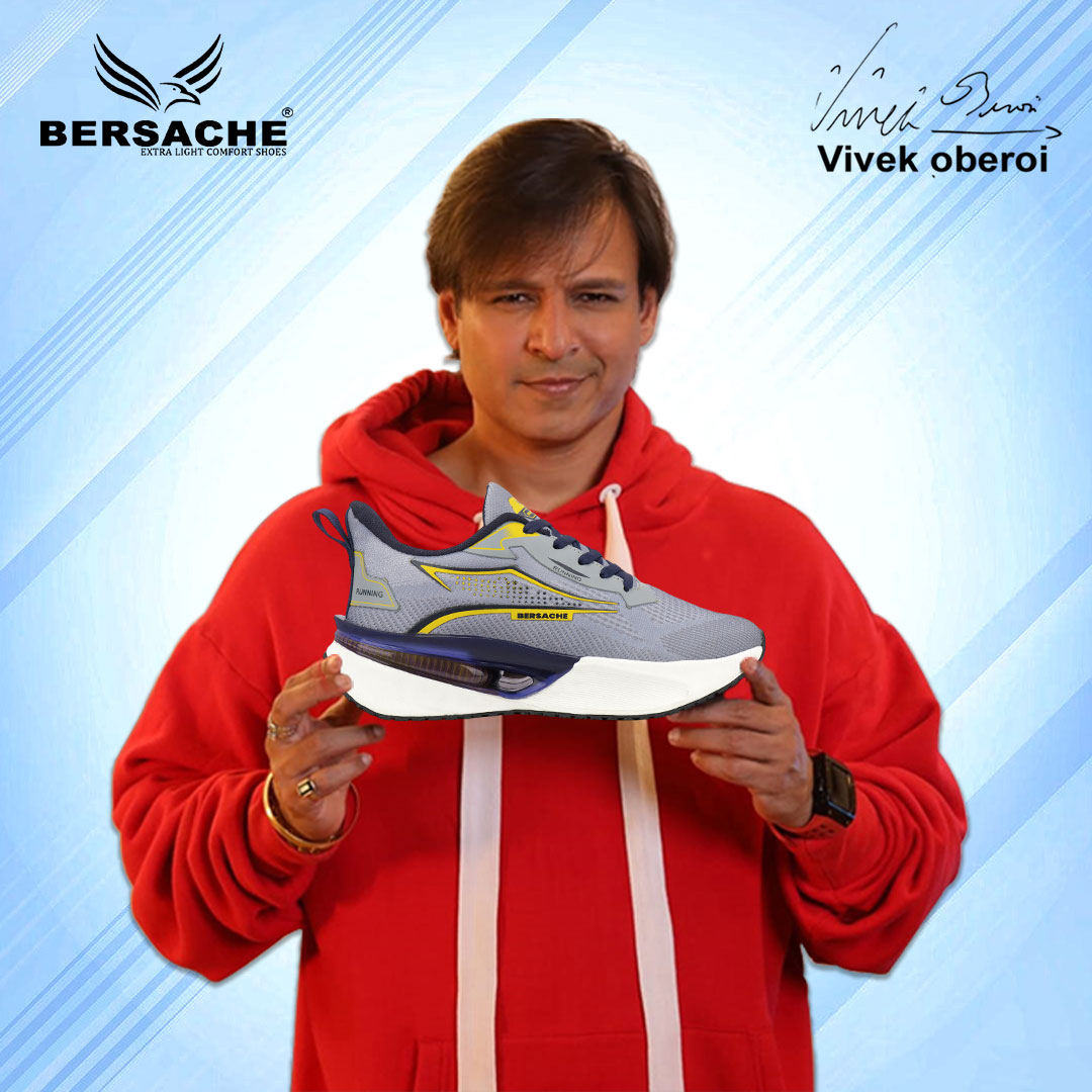 Bersache Premium Sports ,walking,Gym,cricket, Trending Running Shoes For Men's (Grey-Yellow-9215)