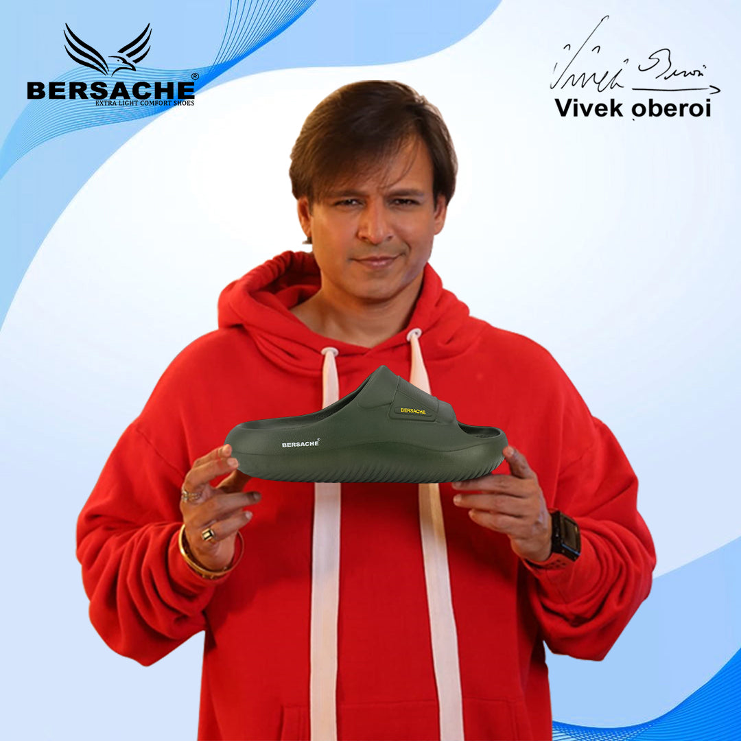 Bersache Extra Soft Classic Casual CHAPPAL with Regular wear with Ultra Soft & Flexibility Technology Slippers for Men's -(6281-Green)