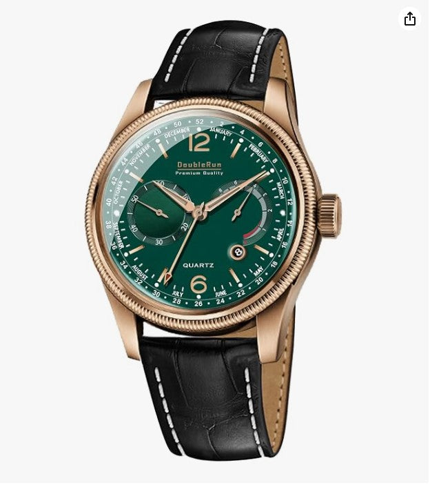 Elite 3D Glass Date Display Dial Analog Watch - for Men