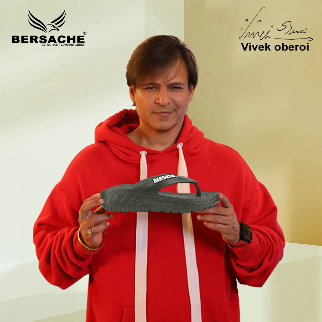 Bersache Extra Soft Classic Casual with Regular wear with Ultra Soft & Flexibility Technology Sandal For men's & boy's-Black-6255
