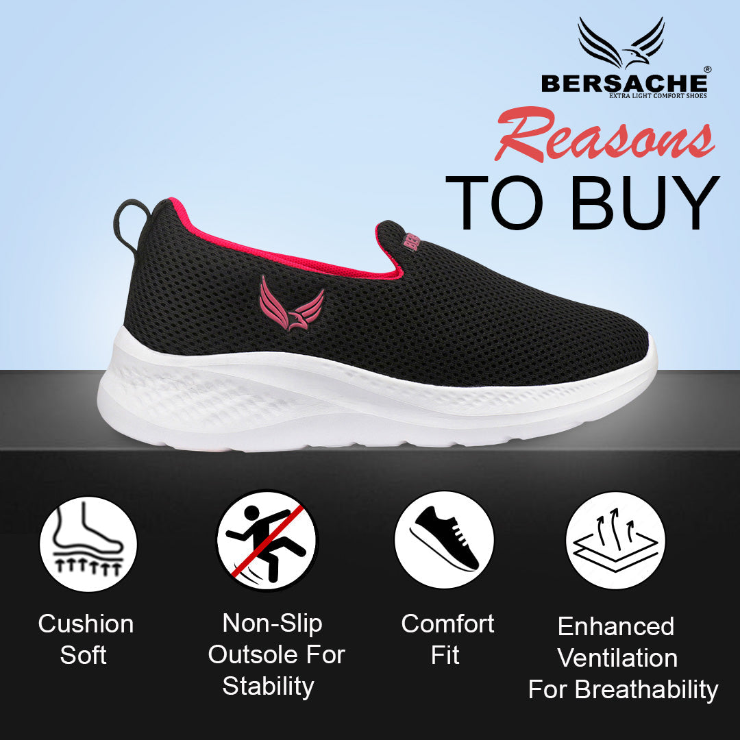 Bersache Premium Sports ,Gym, Trending Stylish Running Colour Changing shoes for Women (Red-8097)