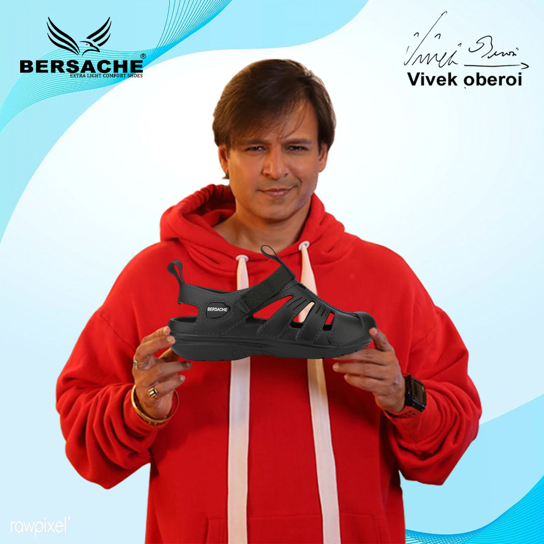 Bersache Extra Soft Classic Casual with Regular wear with Ultra Soft & Flexibility Technology Slipper For Men's & Boy's-Black-6262