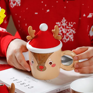 3D Reindeer Christmas Mug - Tinyminymo