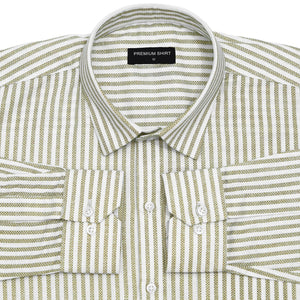 Striped shirt with a collar on a white background