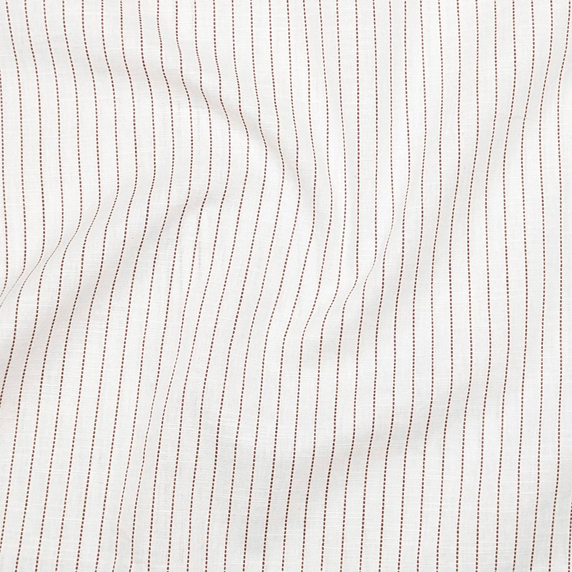 Fine Maroon Pinstripe Linen Shirt