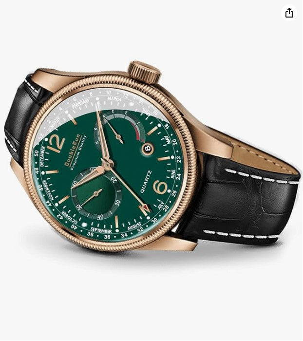 Elite 3D Glass Date Display Dial Analog Watch - for Men