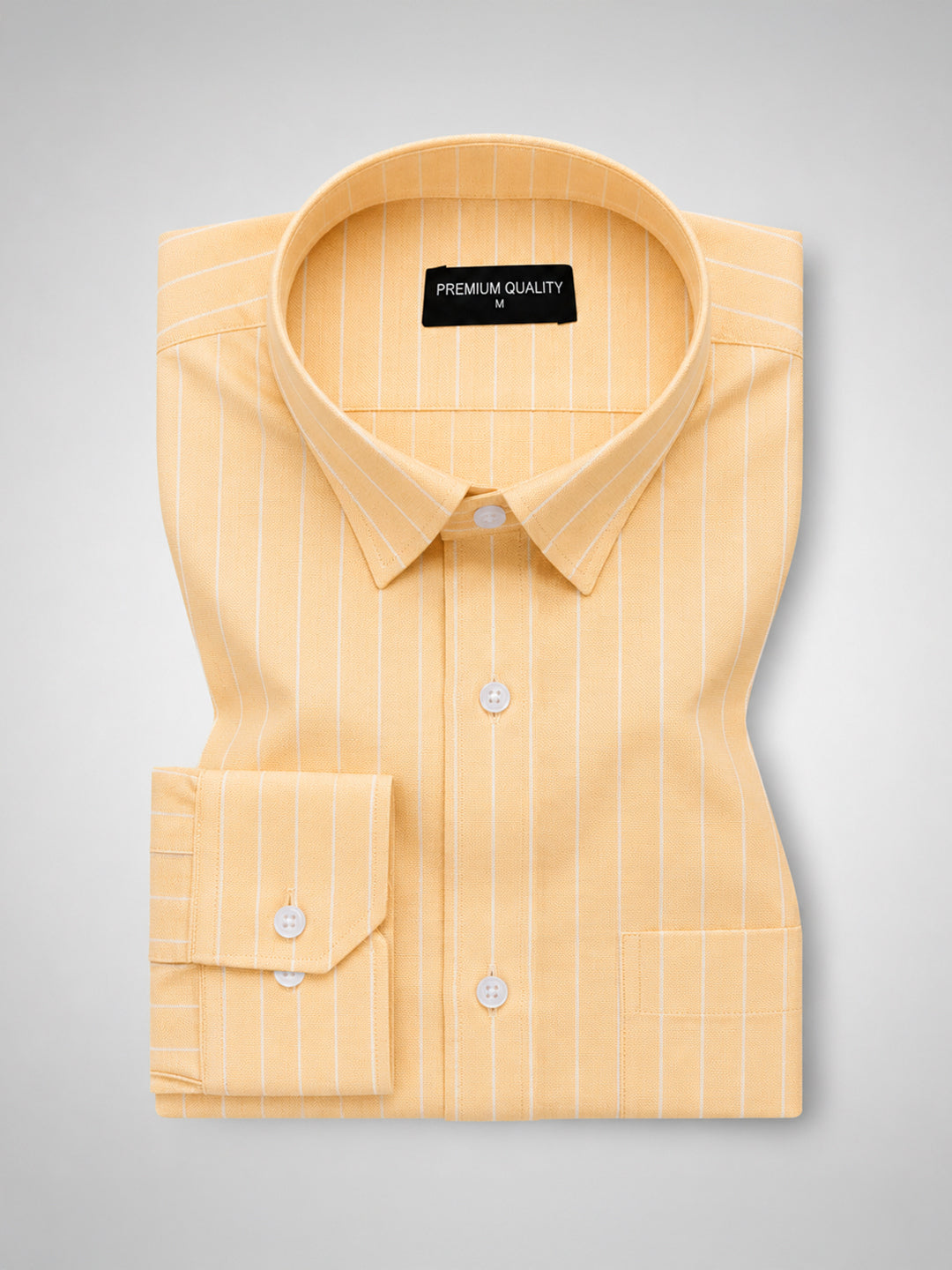 Lemon Pinstripe Oxford Shirt For Men