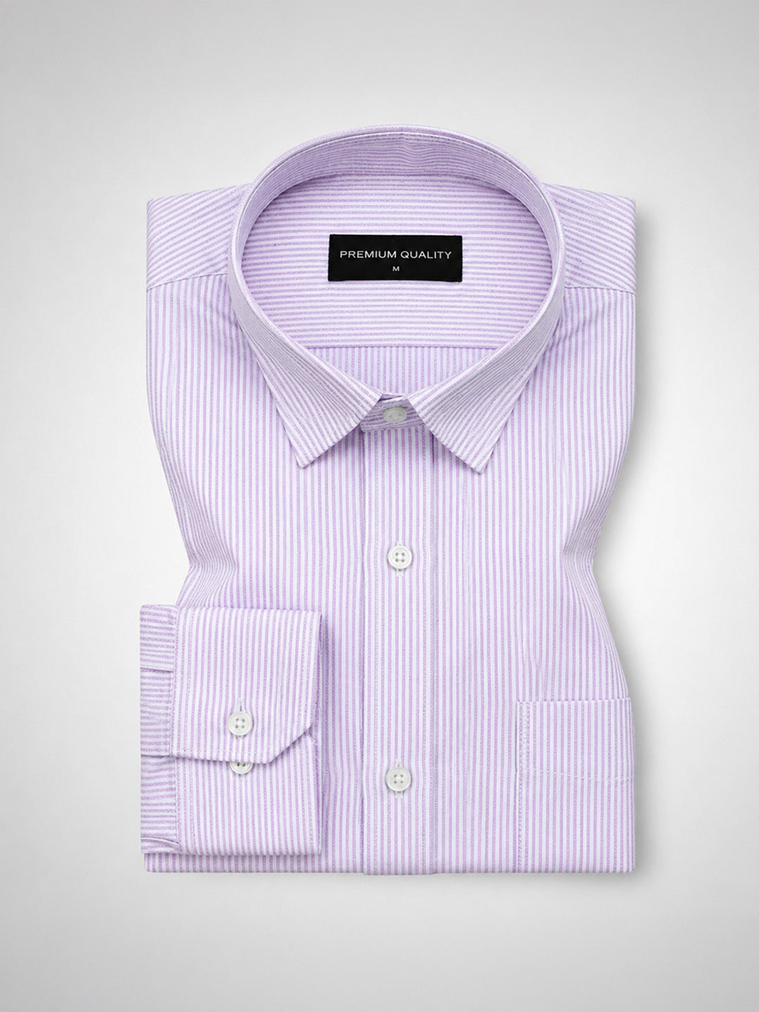Purple Stripe Oxford Shirt For Men
