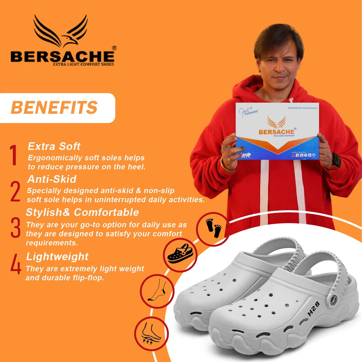 Bersache Extra Soft Classic Casual with Regular wear with Ultra Soft & Flexibility Technology Flip Flop for Men's & Boy's-Grey-6090