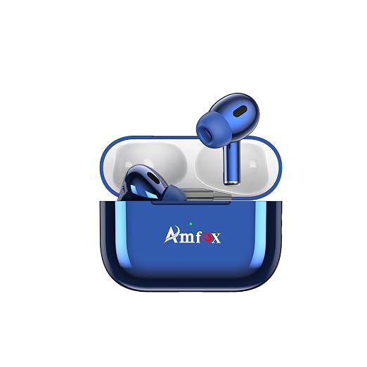 Amfox Pluto TWS Earbuds, 42 Hours Play Time, 4 Mic ENC, 10 MM Copper Ring Speakers, 350 mAh Battery with IC Protection, 5.4v Bluetooth, 20Hz to 20 KHz Frequency Response, IP65 Protection