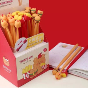 Adorable Burger-Fries Gel Pen - Tinyminymo