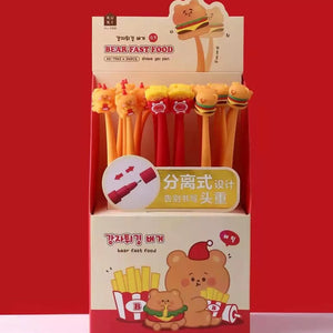 Adorable Burger-Fries Gel Pen - Tinyminymo