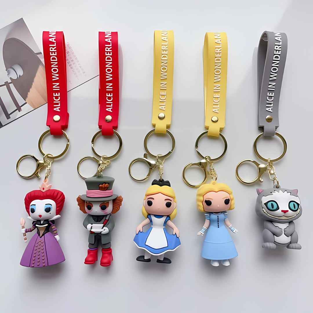 Alice in Wonderland 3D Keychain