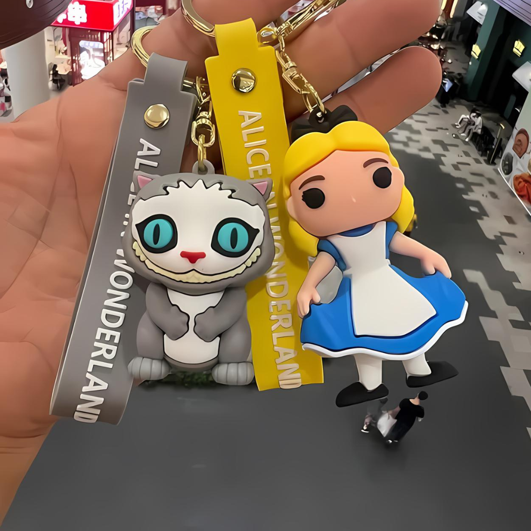 Alice in Wonderland 3D Keychain