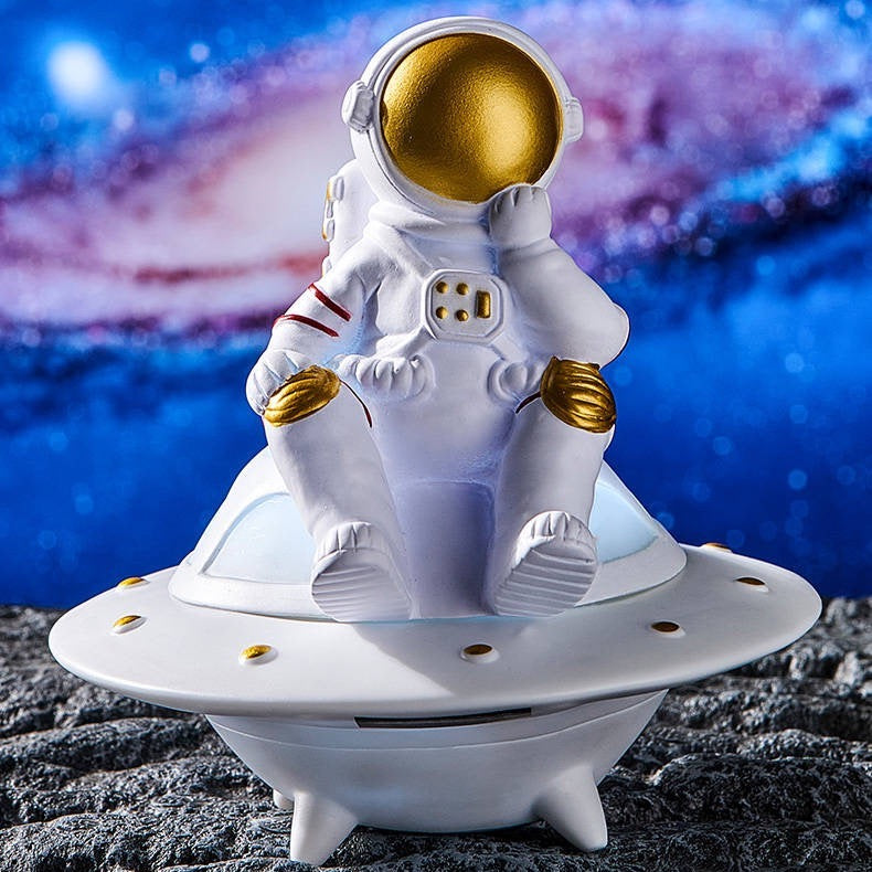 Astronaut on Luminous UFO Wireless Speaker