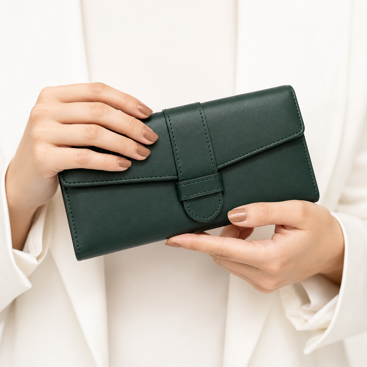 Green Chic Tri Fold Wallet