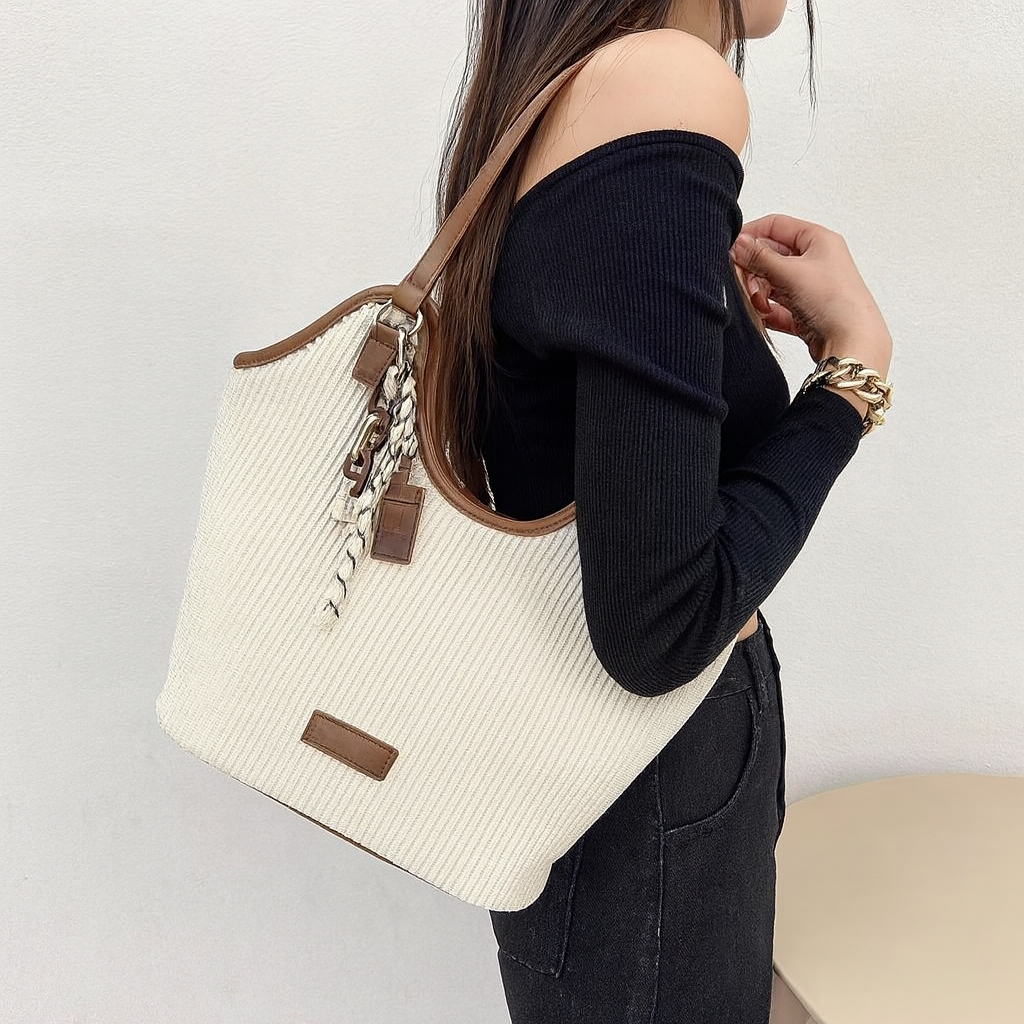 Slay & Carry Tote Bag with Bag Charm
