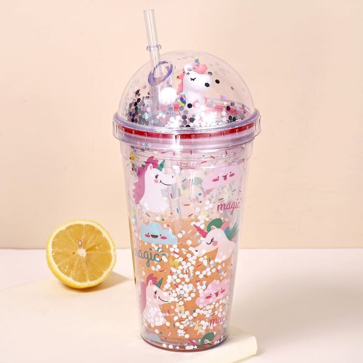 Glitter Unicorn Sipper