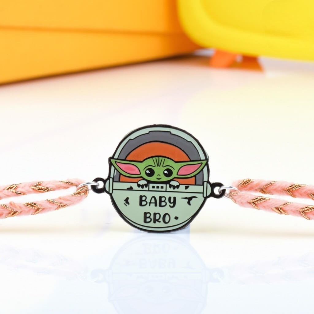 Baby Bro (Yoda) Metal Rakhi - Tinyminymo