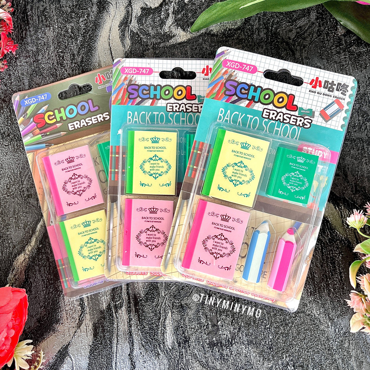 Back to School Eraser Set - Tinyminymo