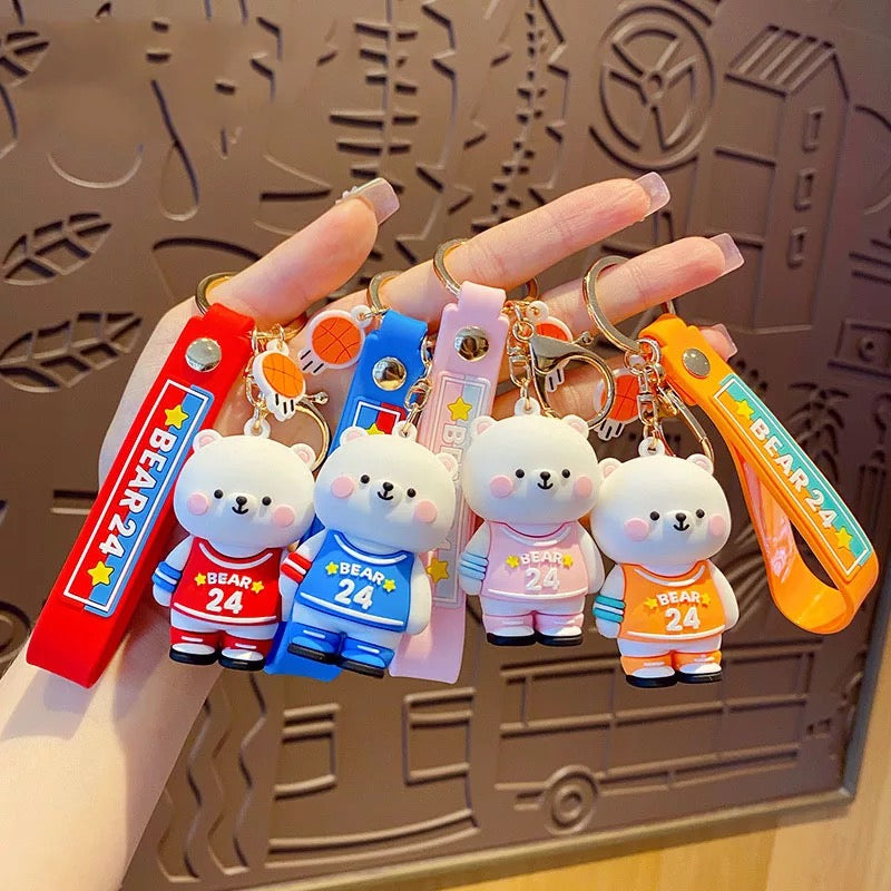 Basket Ball Player - Polar Bear 3D Keychain - Tinyminymo