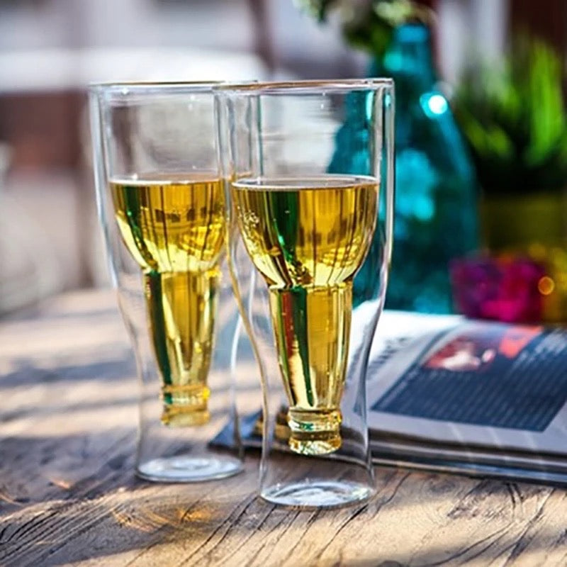 Beer Bottle Inverted Glass - Tinyminymo