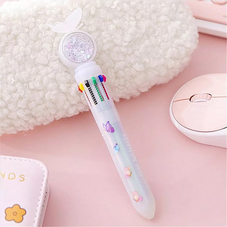 Butterfly Confetti 10 in 1 Pen - Tinyminymo