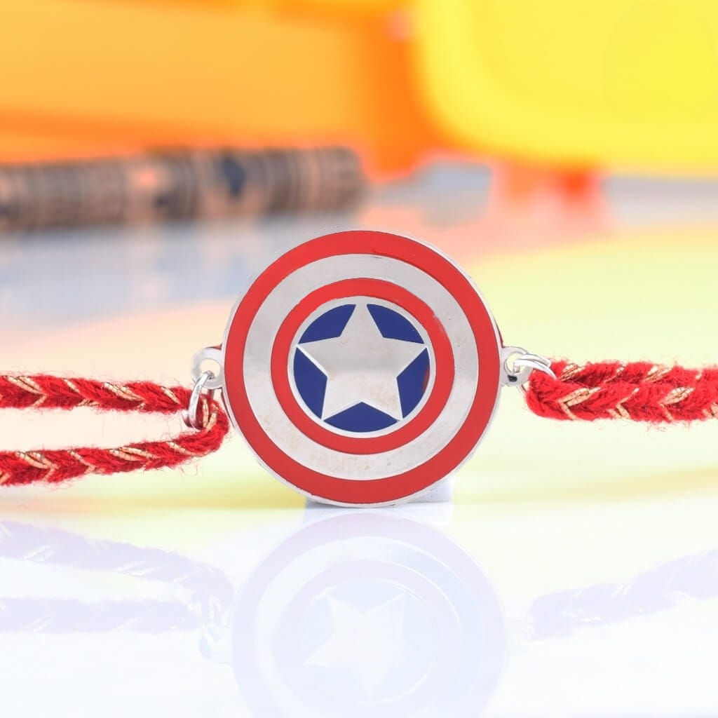 Captain America Metal Rakhi - Tinyminymo