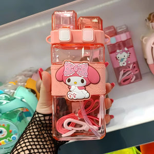 Cartoon Dual Sipper Kids Bottle - Tinyminymo