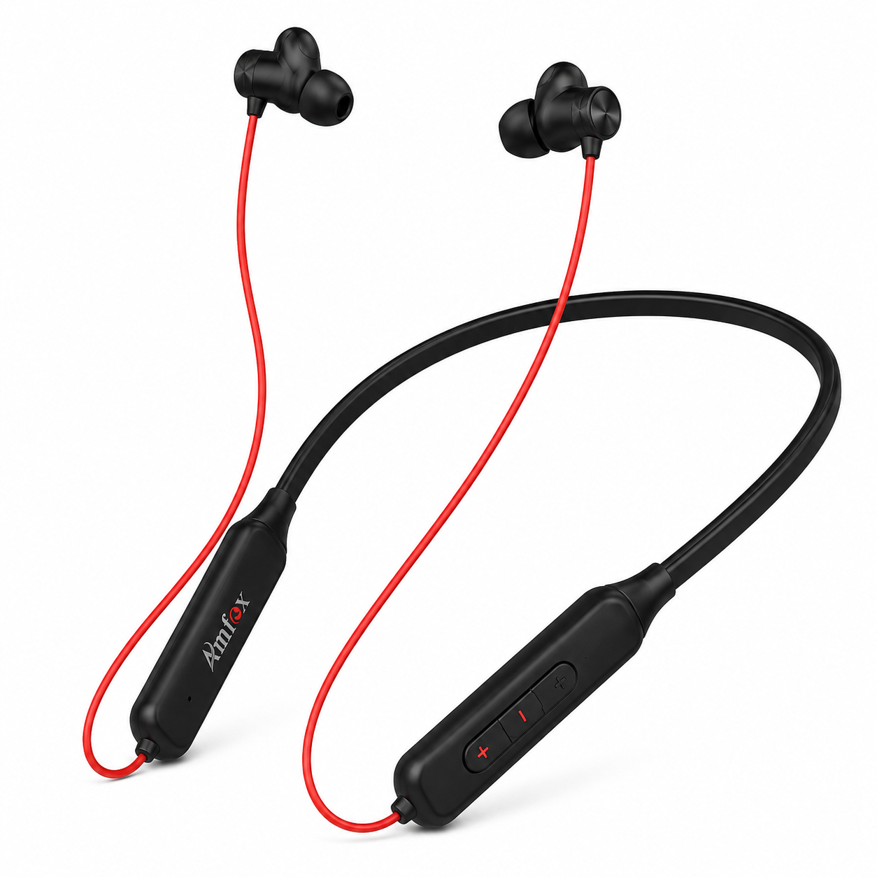 Amfox Z2 Wireless Bluetooth Neckband | 72 Hours Playtime | 250 Hours Standby | Deep Bass | Magnetic Earbuds | HD Mic | Fast Charging
