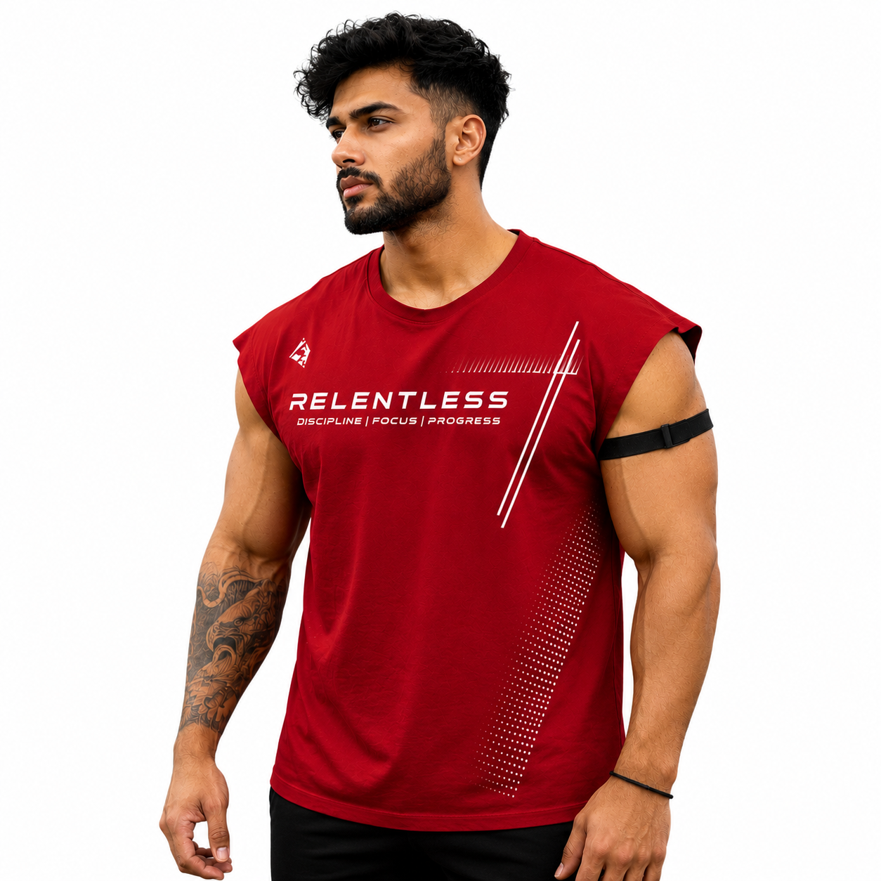 Men's Oversized Sleeveless Gym T-Shirt | Premium Cotton Blend Workout Tank | Round Neck Muscle Fit Training Vest | Graphic Printed Fitness Tee